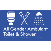 All Gender Ambulant Toilet & Shower - Braille Tactile Signs Aust.
