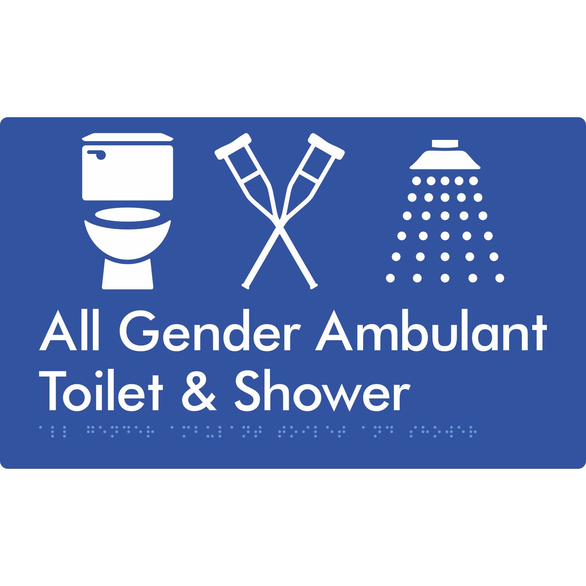 All Gender Ambulant Toilet & Shower - Braille Tactile Signs Aust.