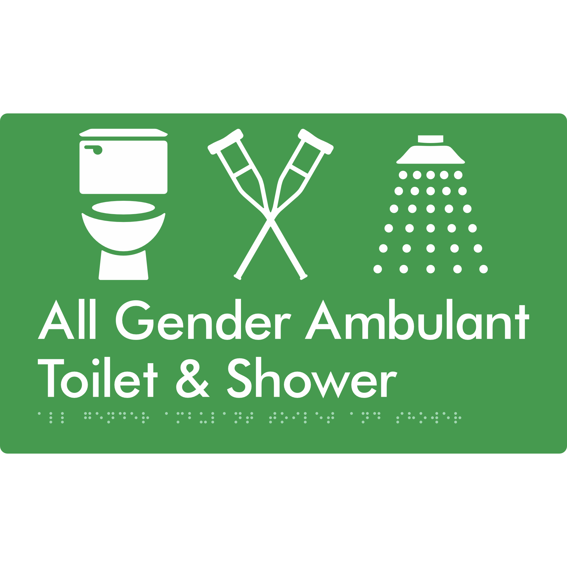 All Gender Ambulant Toilet & Shower - Braille Tactile Signs Aust.
