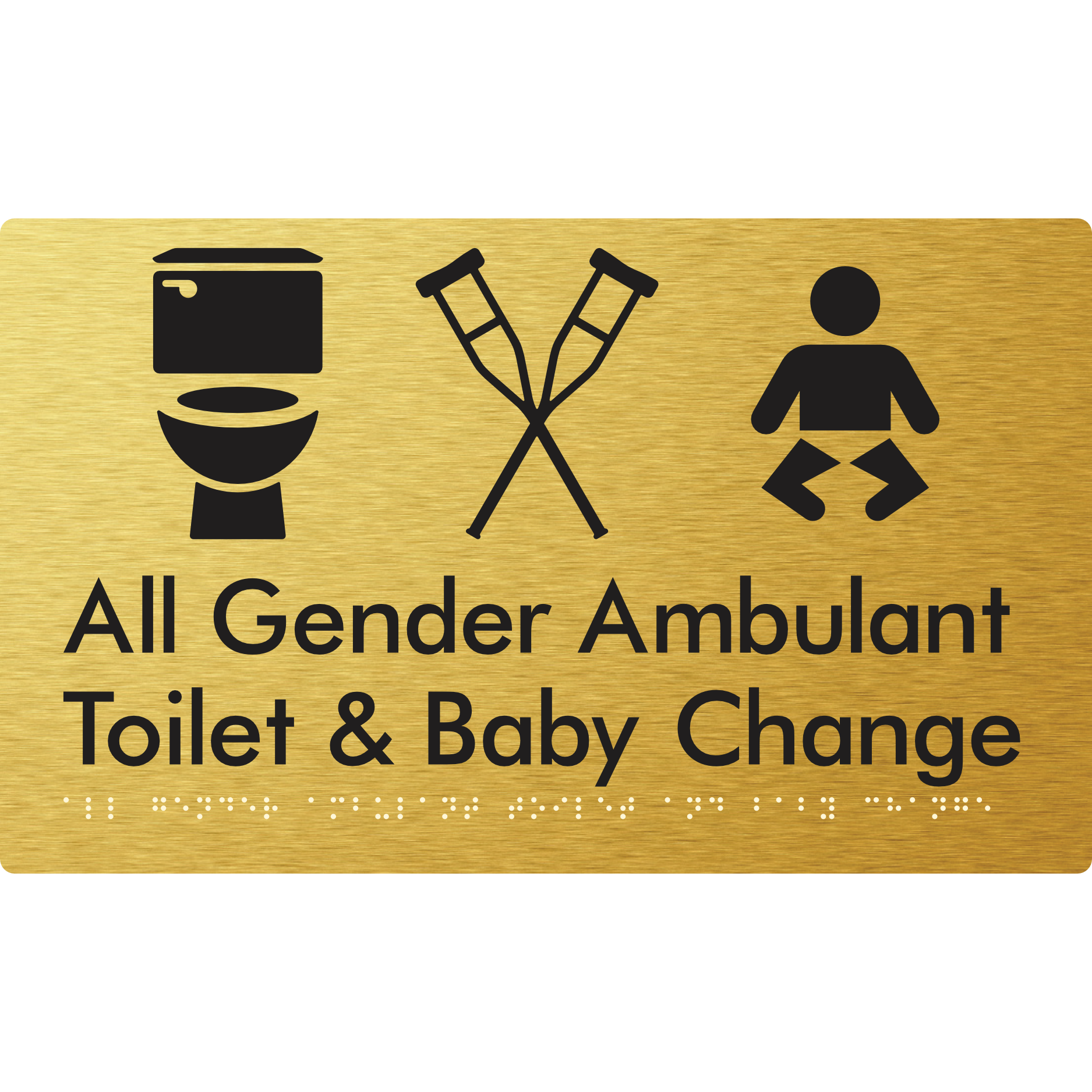 All Gender Ambulant Toilet & Baby Change - Braille Tactile Signs Aust.