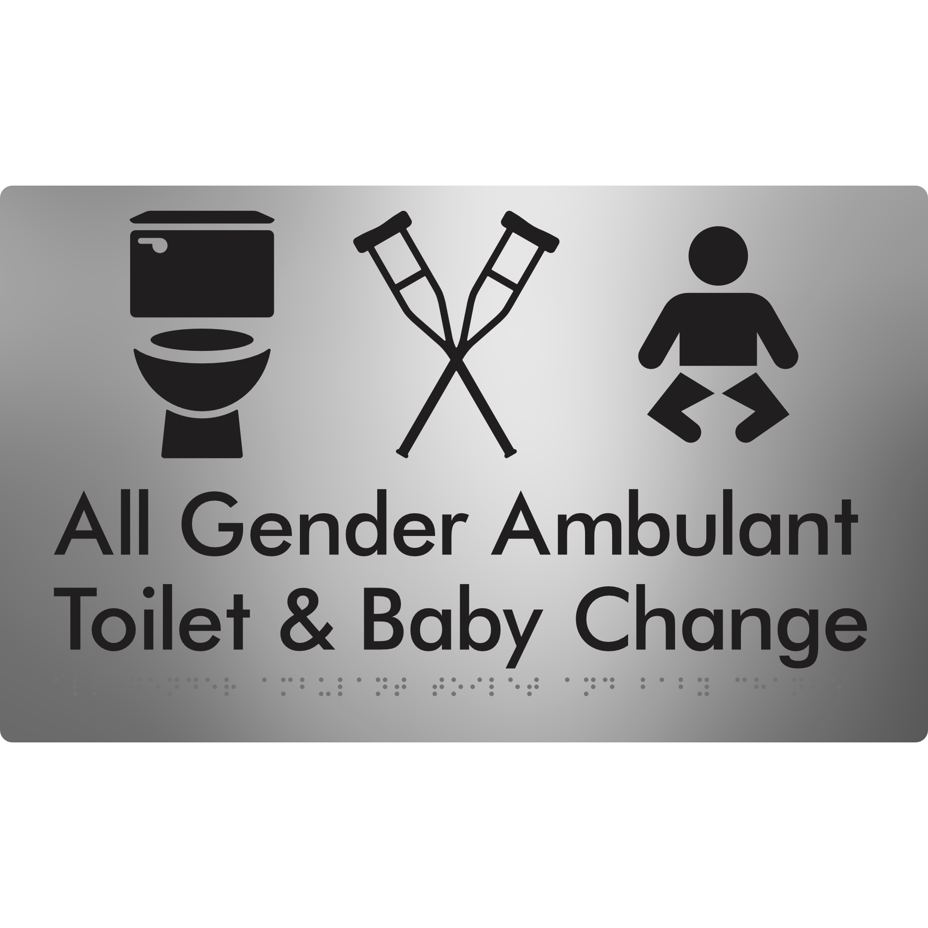 All Gender Ambulant Toilet & Baby Change - Braille Tactile Signs Aust.