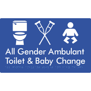 All Gender Ambulant Toilet & Baby Change - Braille Tactile Signs Aust.