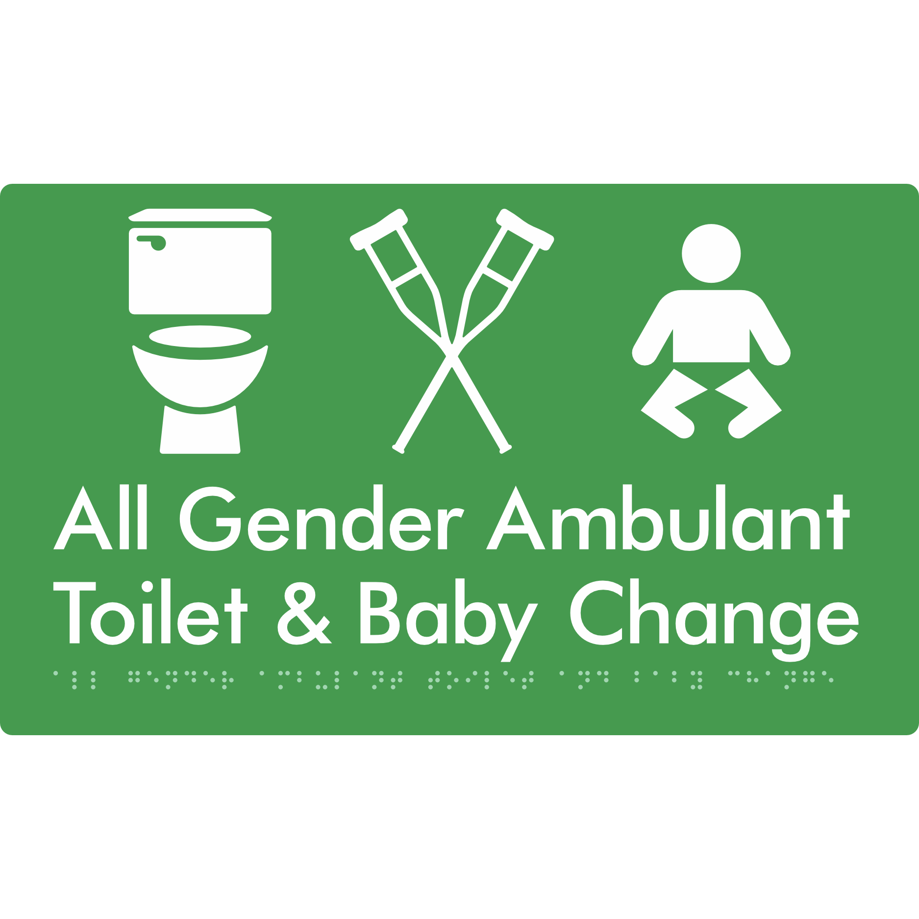 All Gender Ambulant Toilet & Baby Change - Braille Tactile Signs Aust.