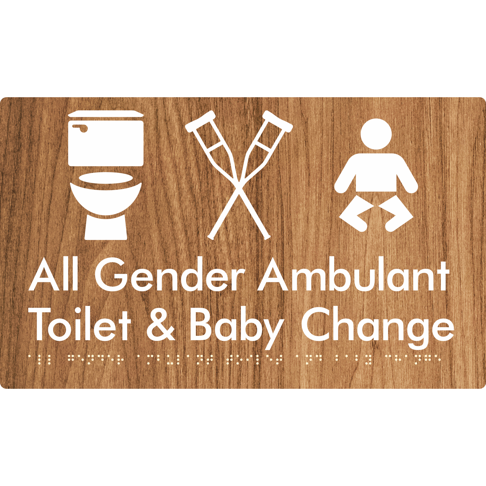 All Gender Ambulant Toilet & Baby Change - Braille Tactile Signs Aust.