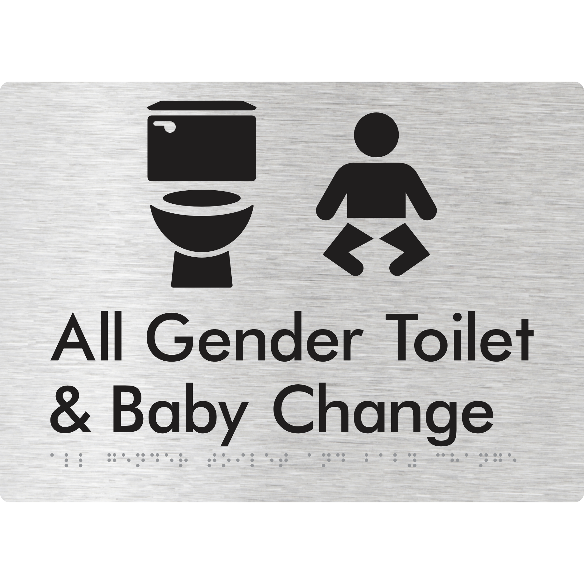 All Gender Toilet & Baby Change - Braille Tactile Signs Aust.