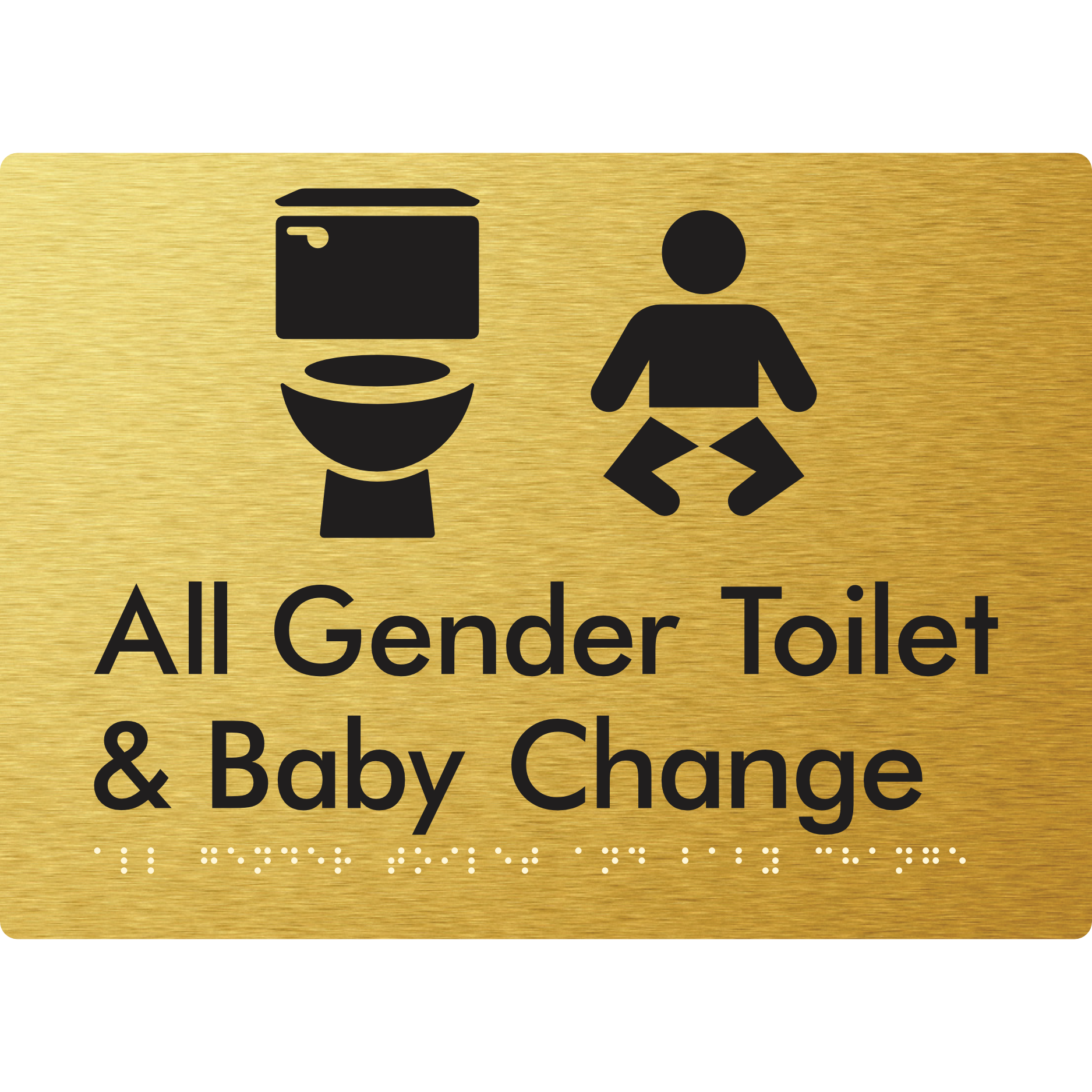 All Gender Toilet & Baby Change - Braille Tactile Signs Aust.