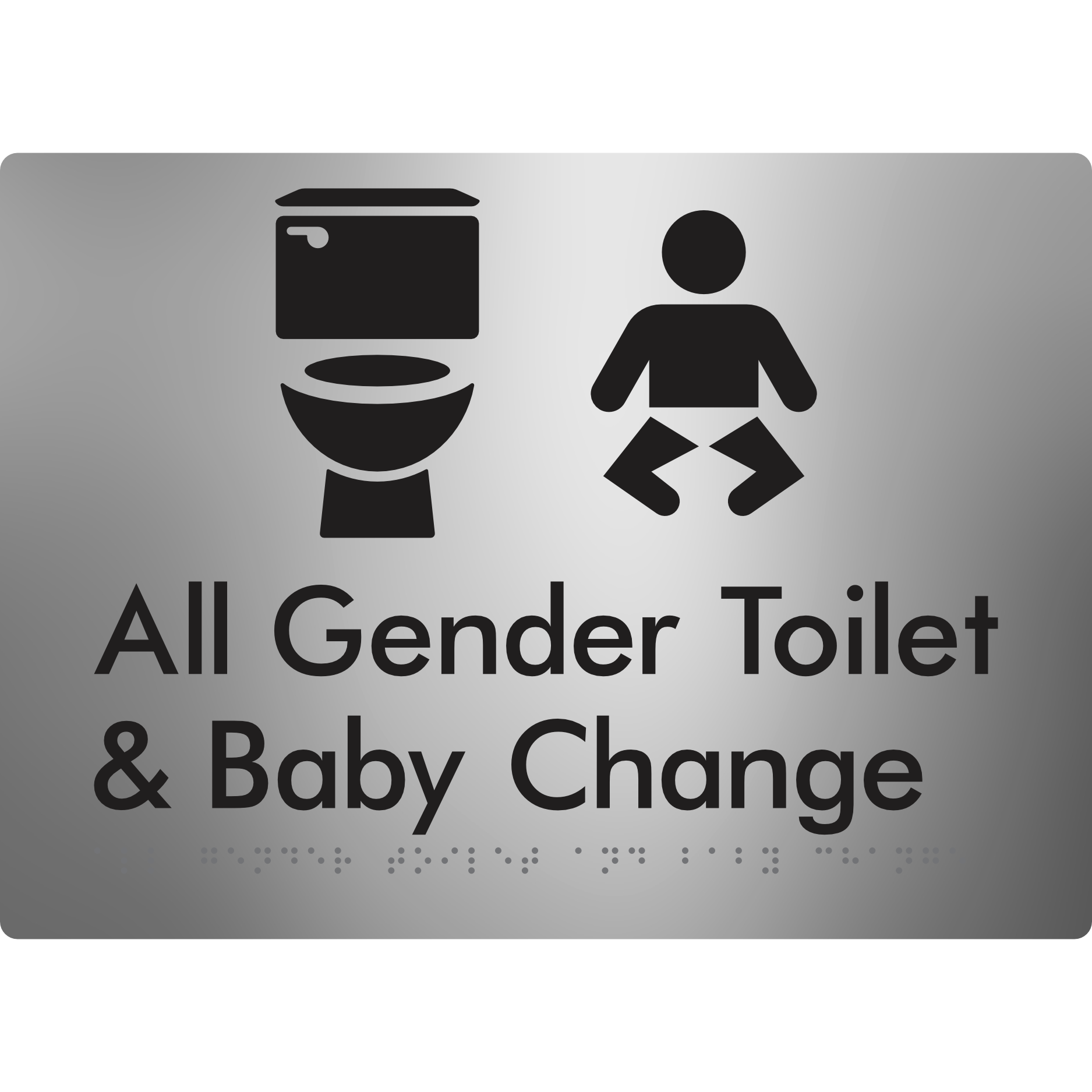 All Gender Toilet & Baby Change - Braille Tactile Signs Aust.