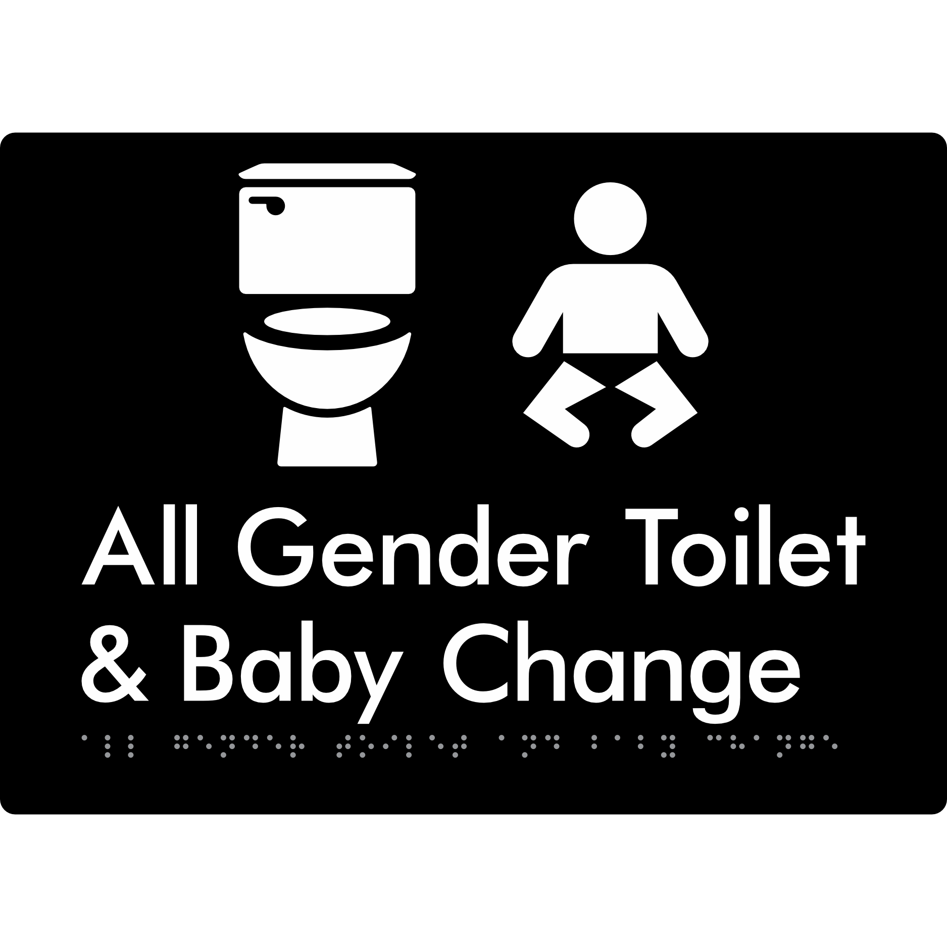 All Gender Toilet & Baby Change - Braille Tactile Signs Aust.