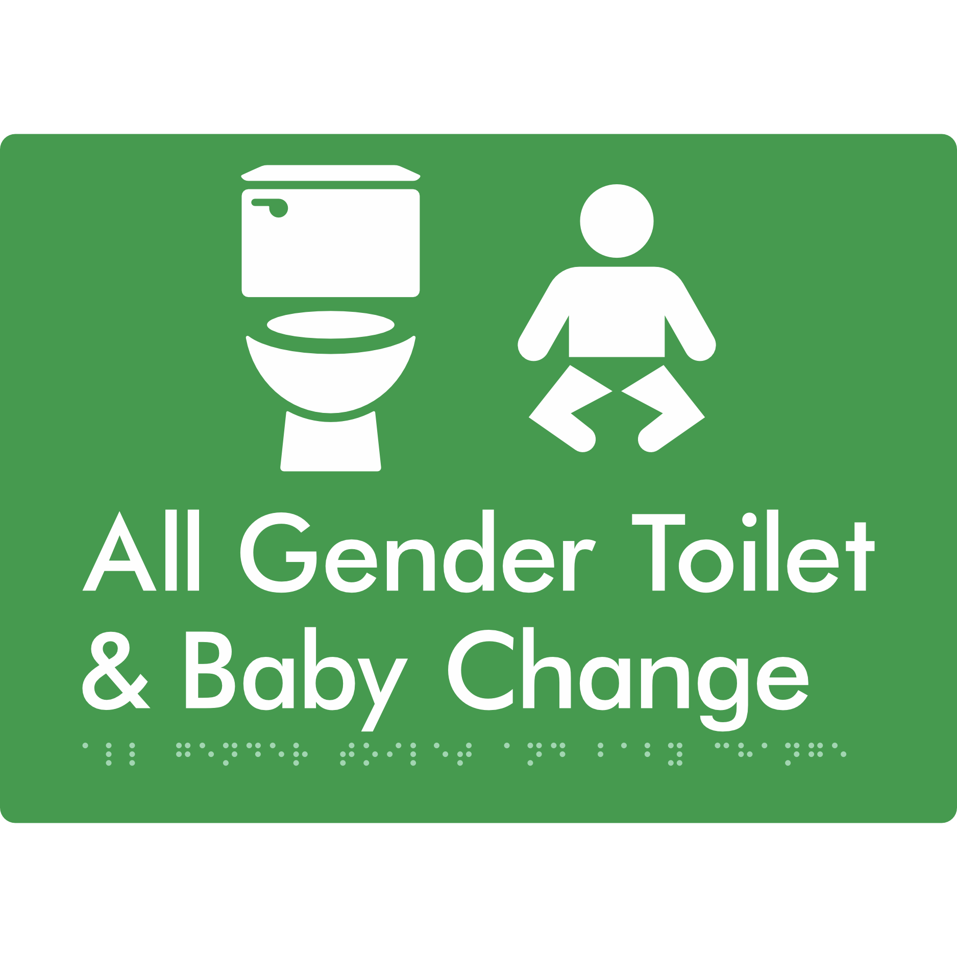 All Gender Toilet & Baby Change - Braille Tactile Signs Aust.