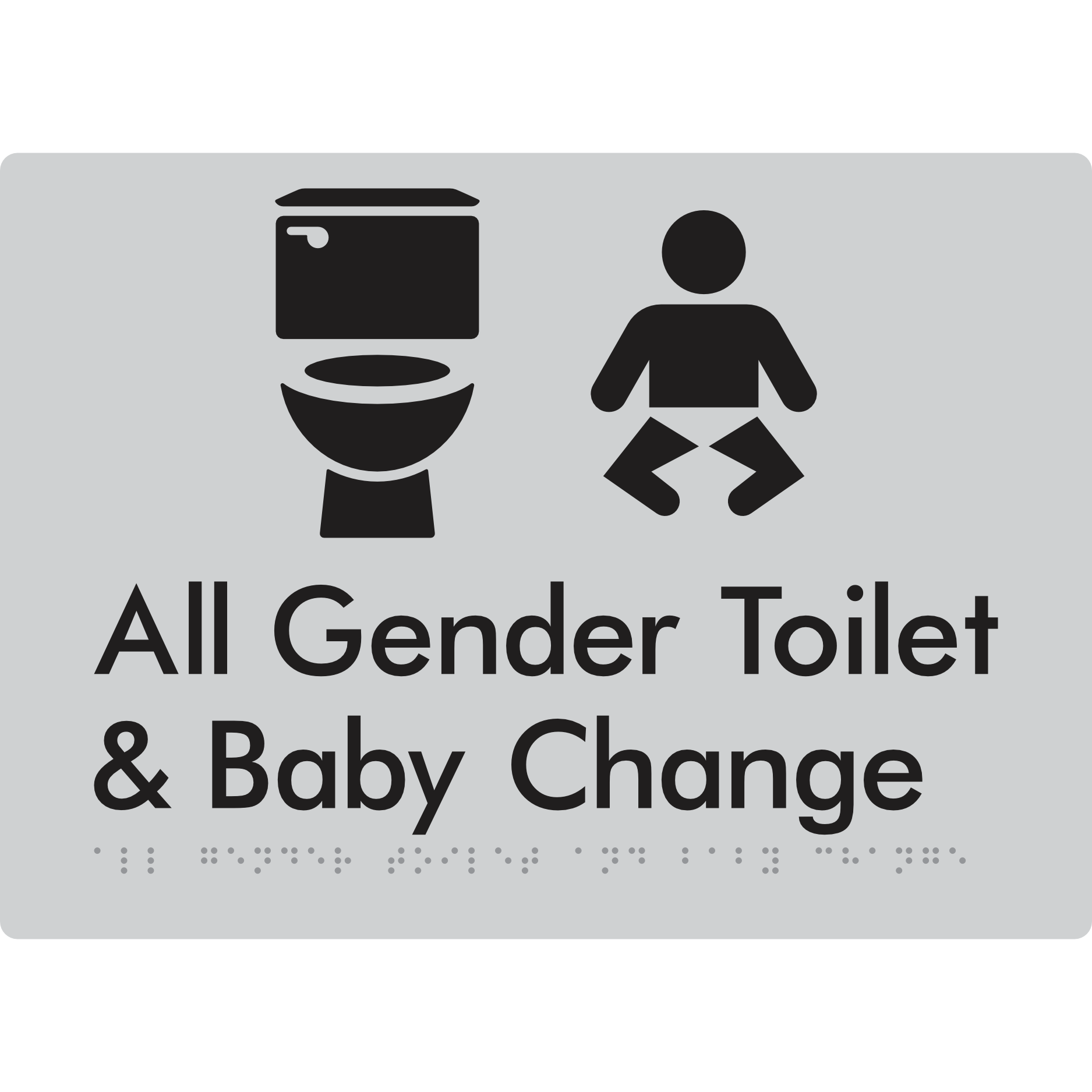 All Gender Toilet & Baby Change - Braille Tactile Signs Aust.