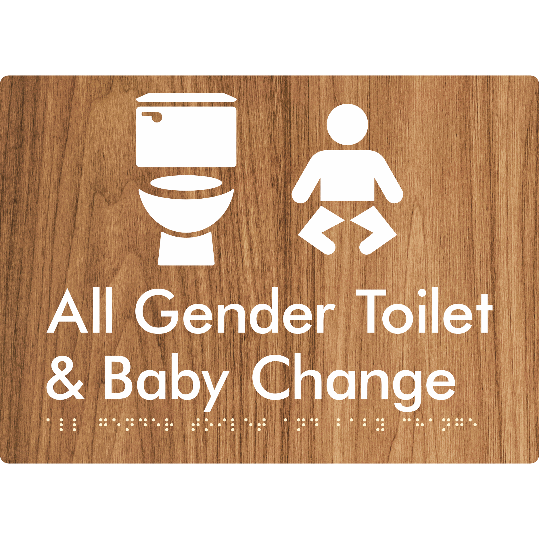 All Gender Toilet & Baby Change - Braille Tactile Signs Aust.