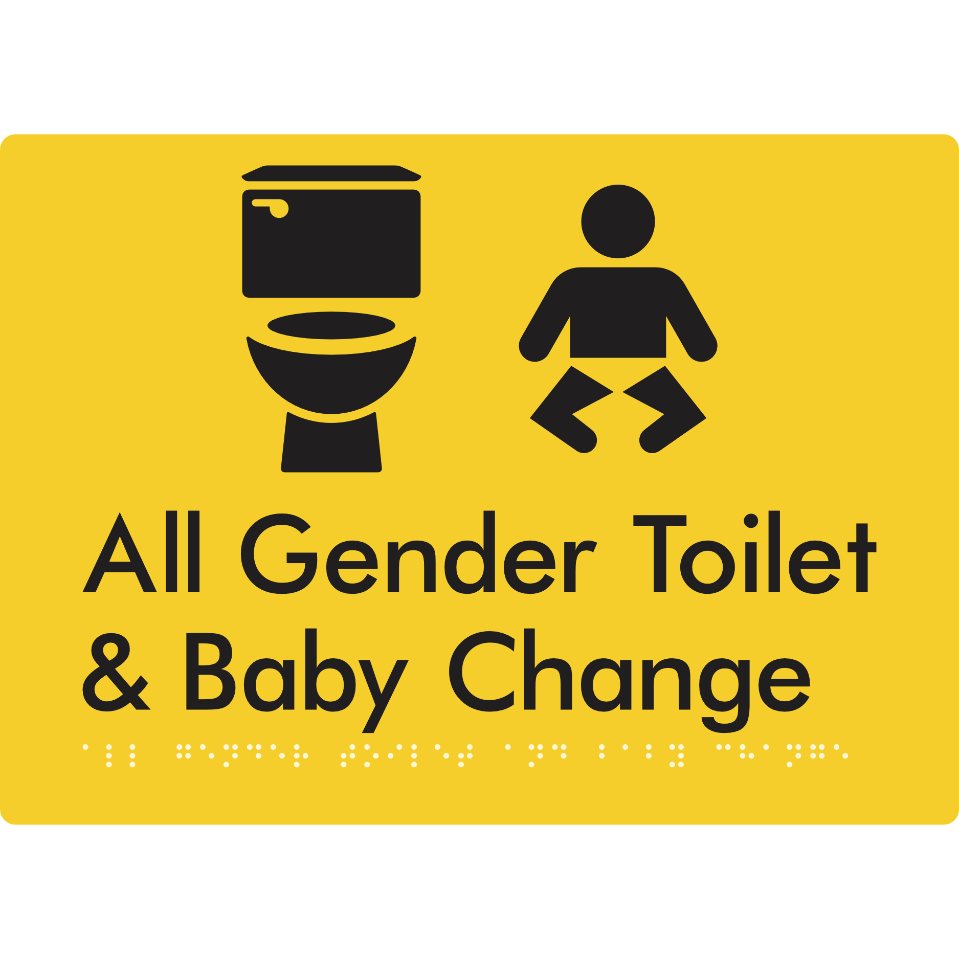 All Gender Toilet & Baby Change - Braille Tactile Signs Aust.