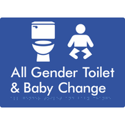 All Gender Toilet & Baby Change - Braille Tactile Signs Aust.