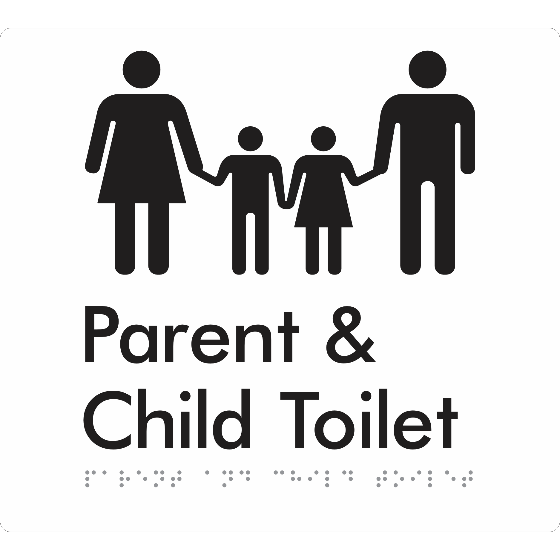 Parent & Child Toilet - Braille Tactile Signs Aust.