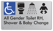 All Gender Accessible Toilet RH / Shower / Baby Change