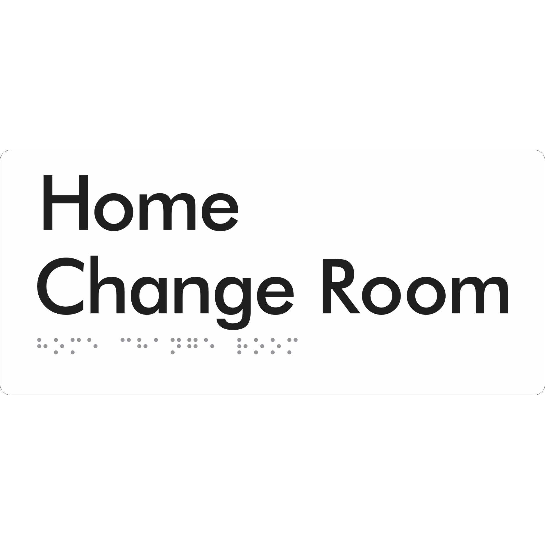 Home Change Room - Braille Tactile Signs Aust.