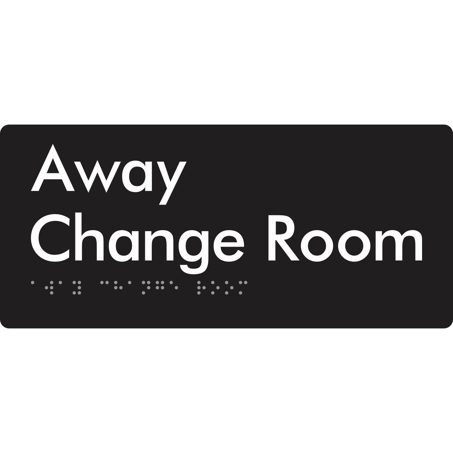 Away Change Room - Braille Tactile Signs Aust.