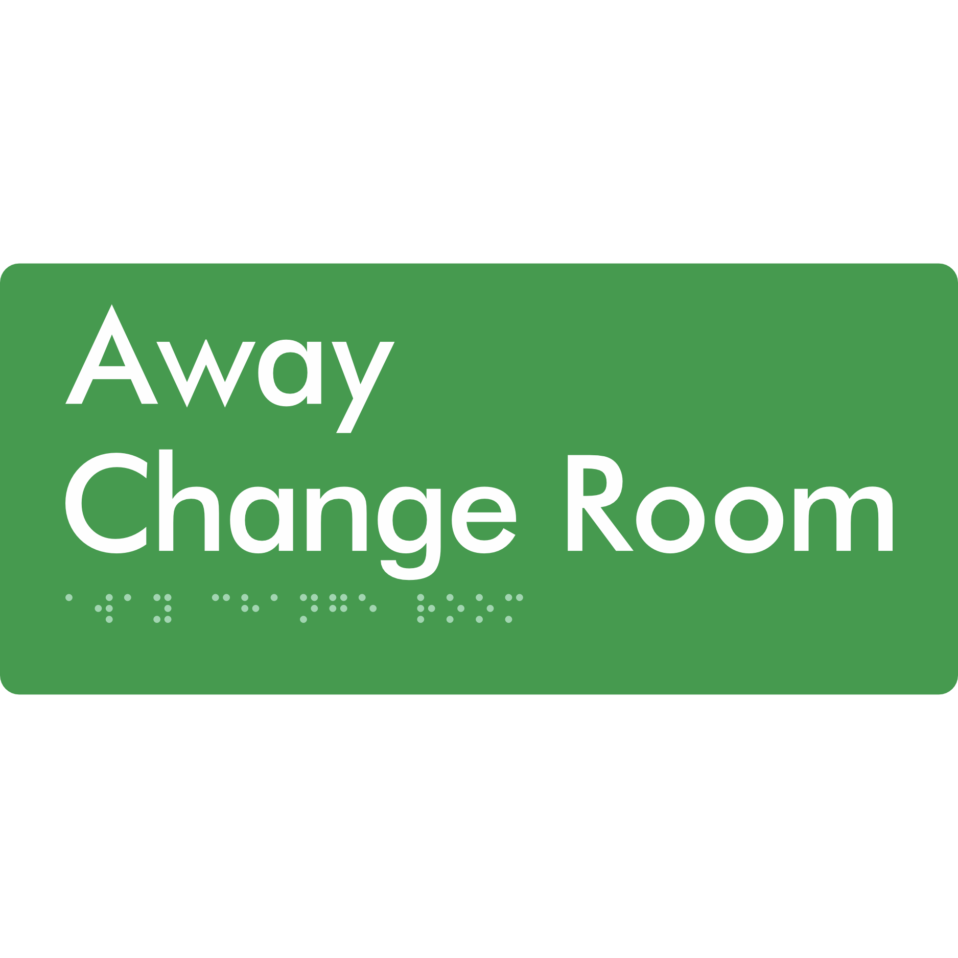 Away Change Room - Braille Tactile Signs Aust.
