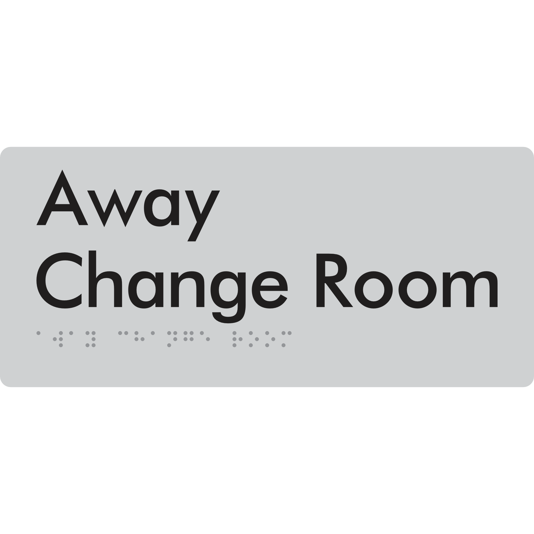 Away Change Room - Braille Tactile Signs Aust.