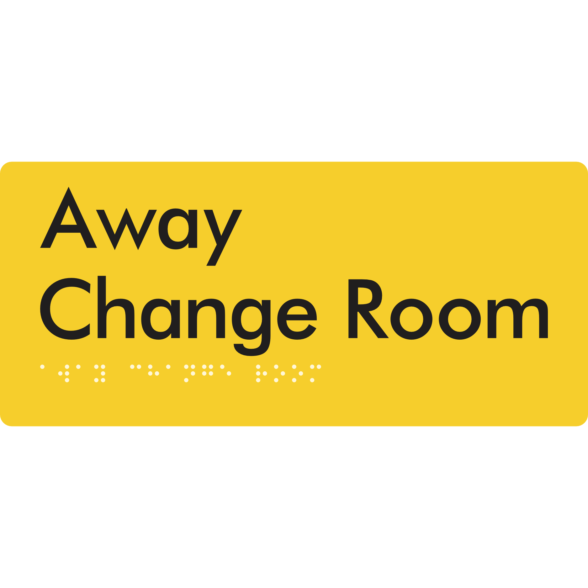 Away Change Room - Braille Tactile Signs Aust.