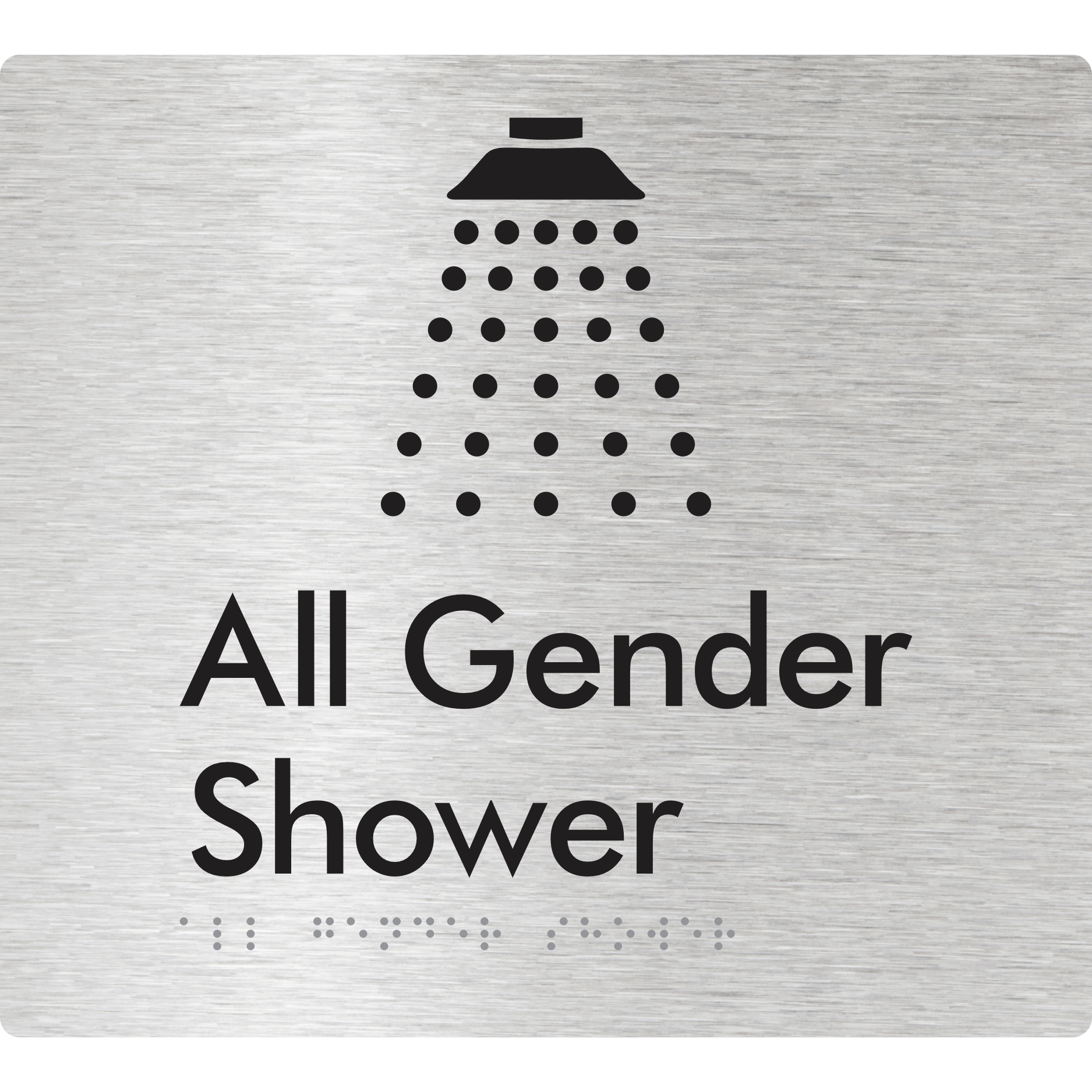 All Gender Shower - Braille Tactile Signs Aust.