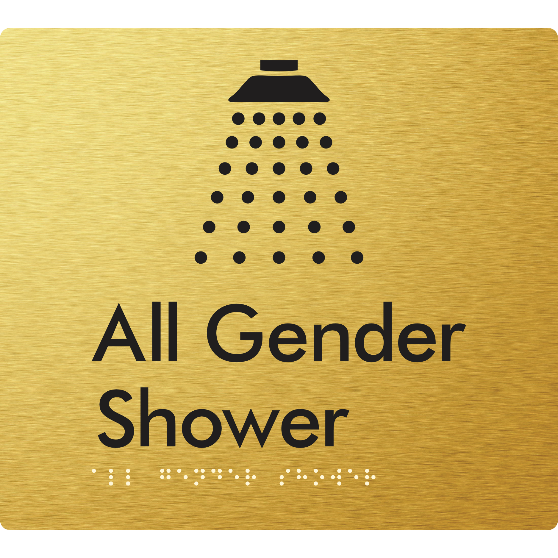 All Gender Shower - Braille Tactile Signs Aust.