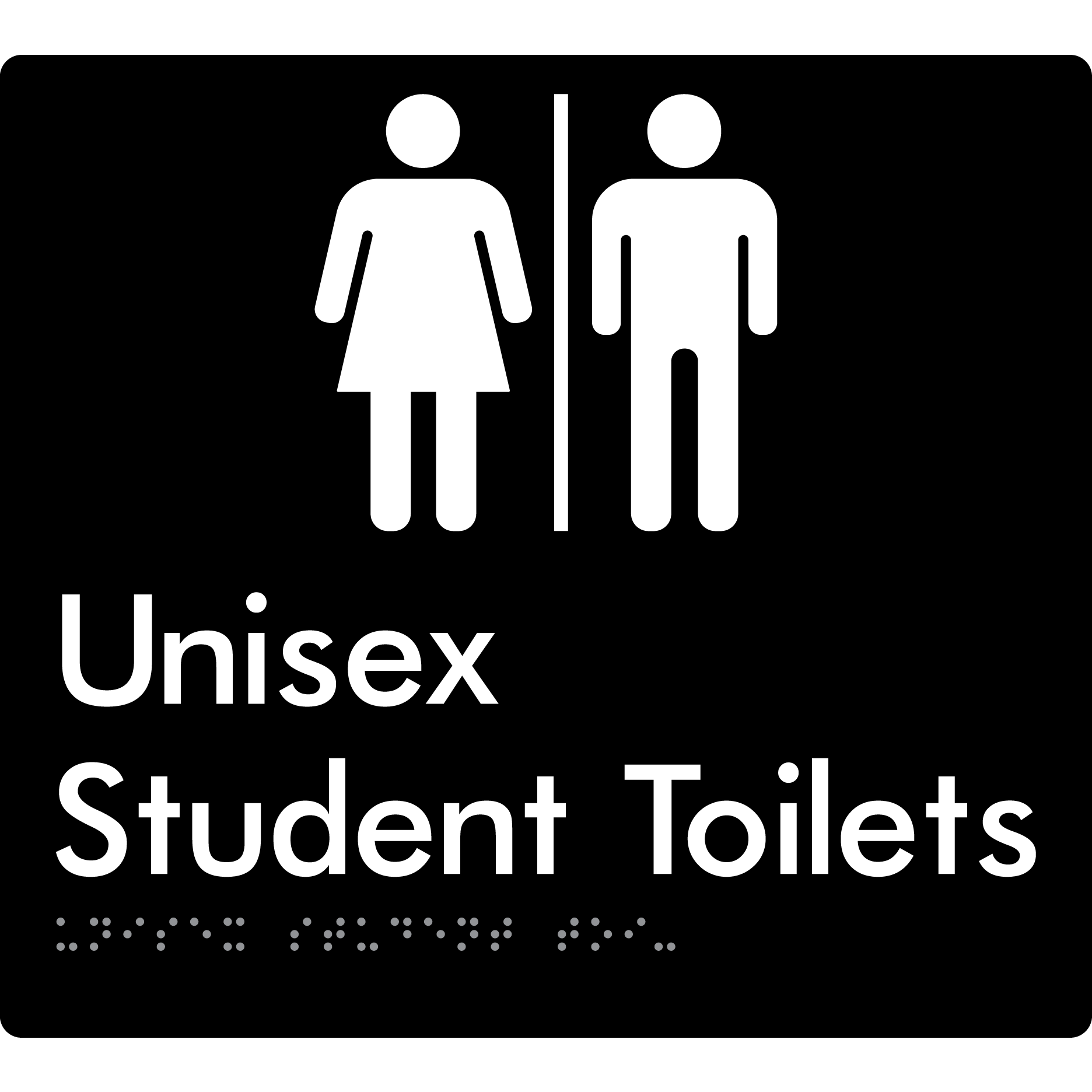 Unisex Student Toilets with Air Lock - Braille Tactile Signs Aust.