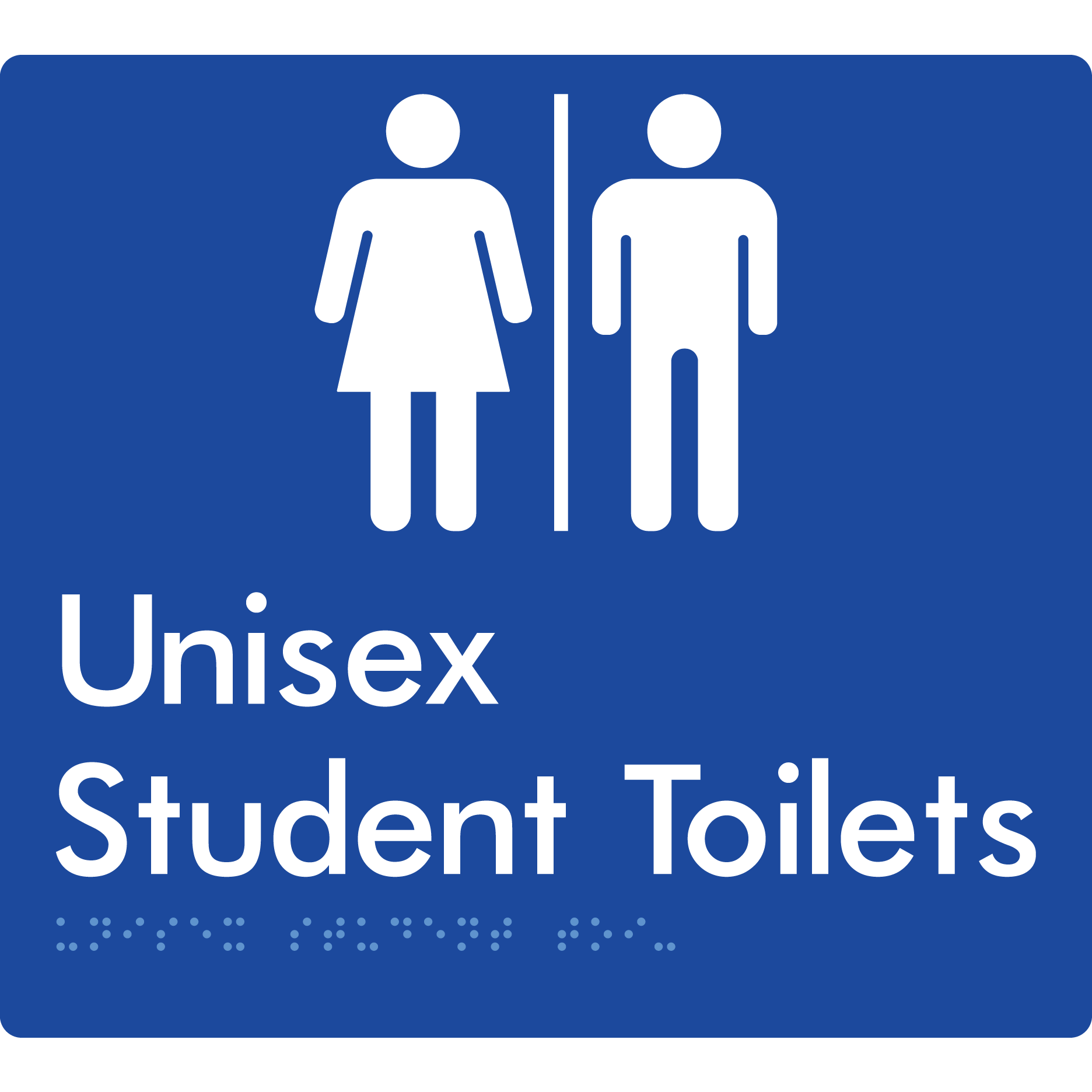 Unisex Student Toilets with Air Lock - Braille Tactile Signs Aust.