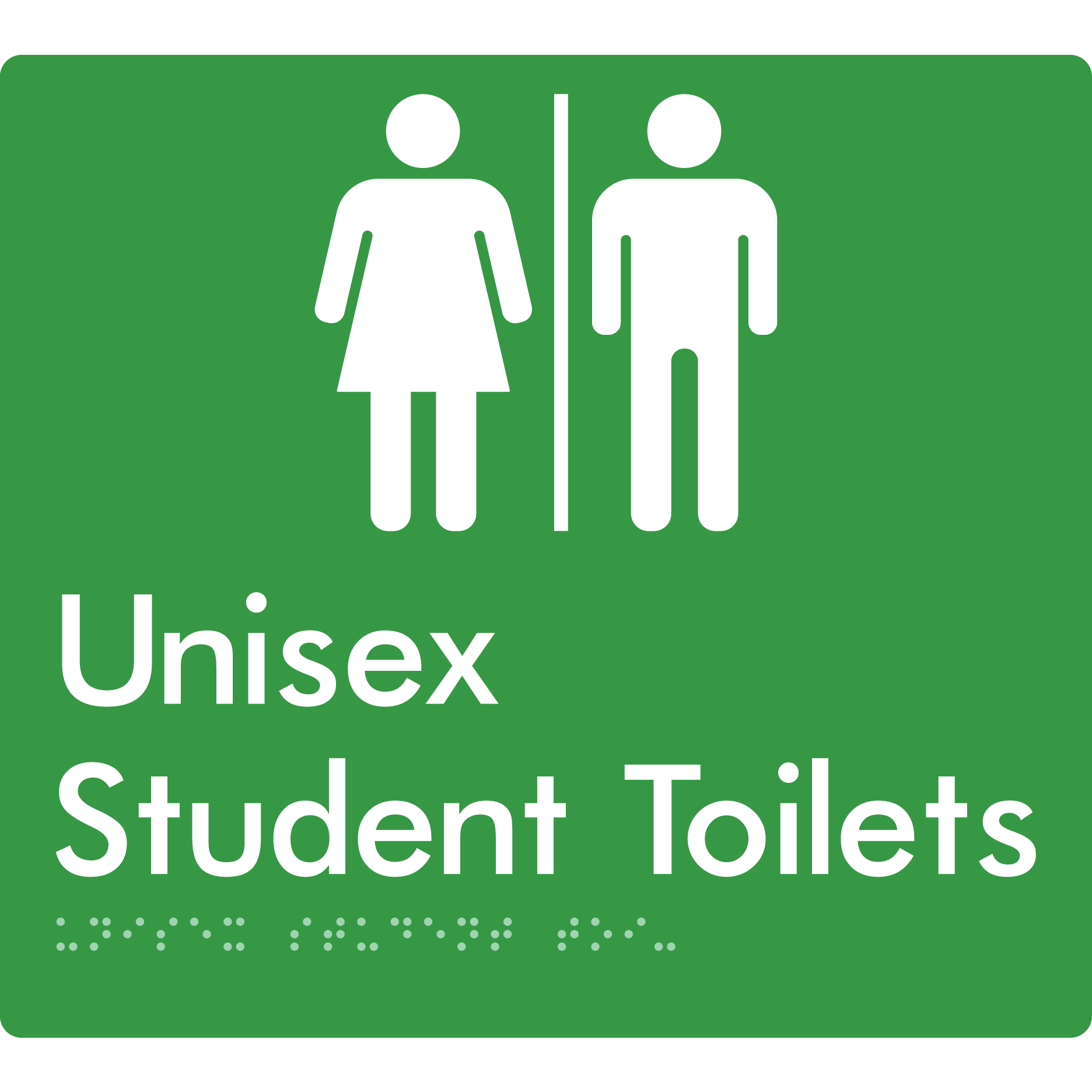 Unisex Student Toilets with Air Lock - Braille Tactile Signs Aust.