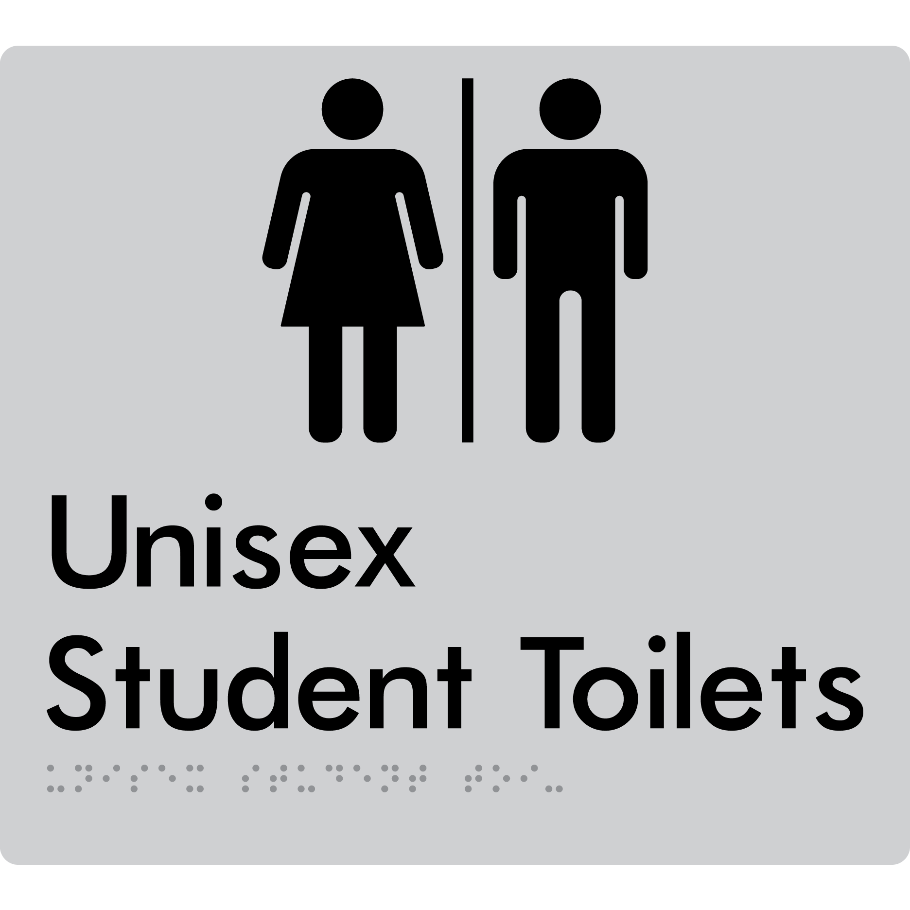 Unisex Student Toilets with Air Lock - Braille Tactile Signs Aust.