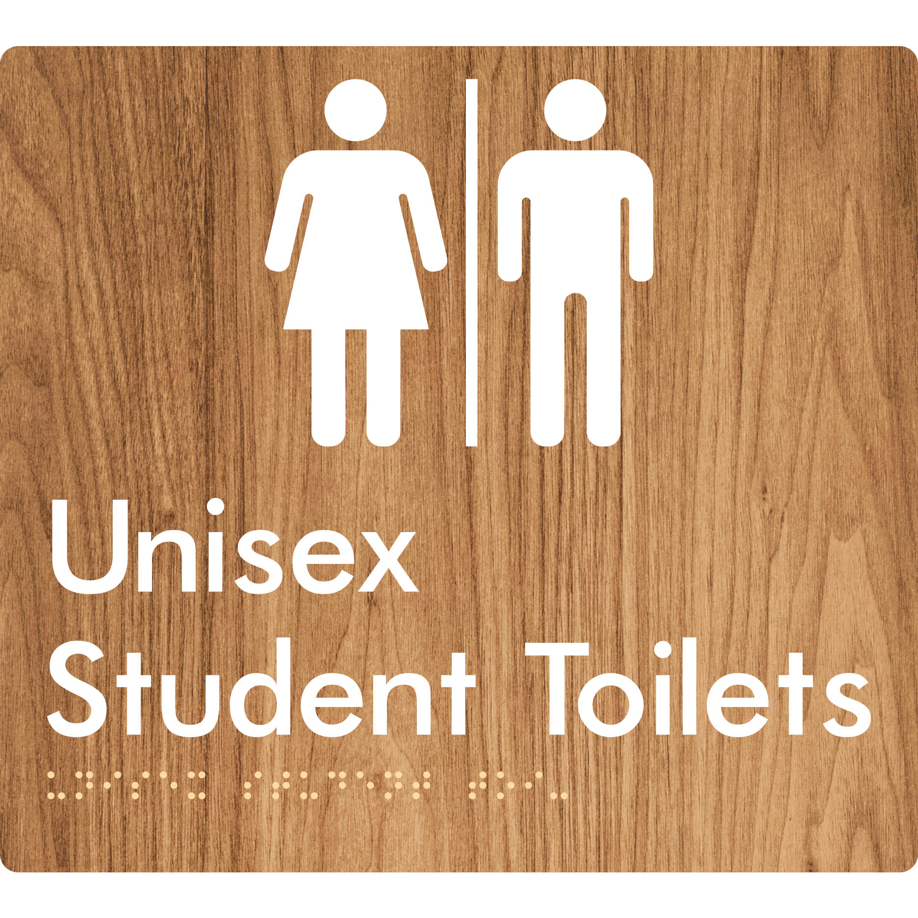 Unisex Student Toilets with Air Lock - Braille Tactile Signs Aust.