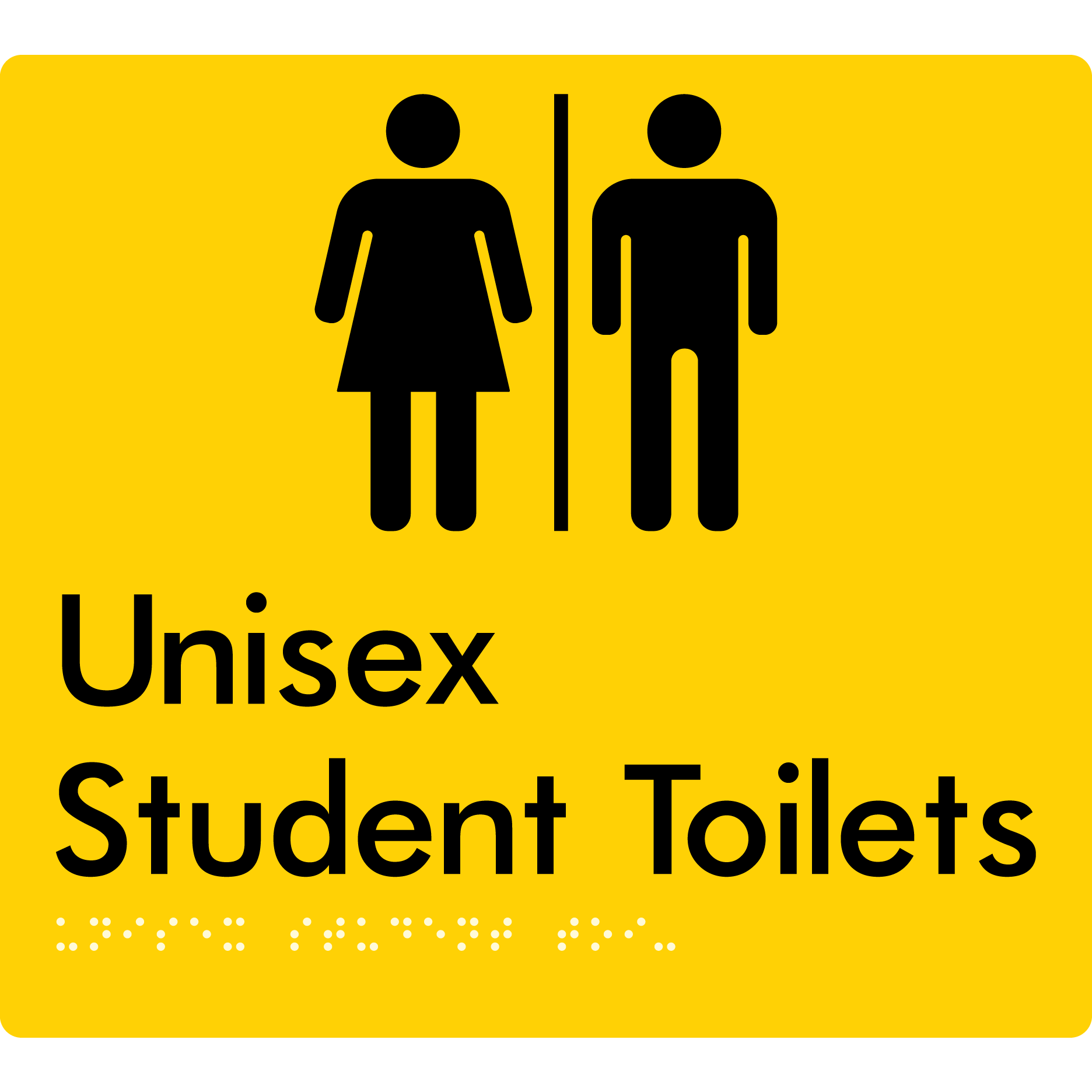 Unisex Student Toilets with Air Lock - Braille Tactile Signs Aust.
