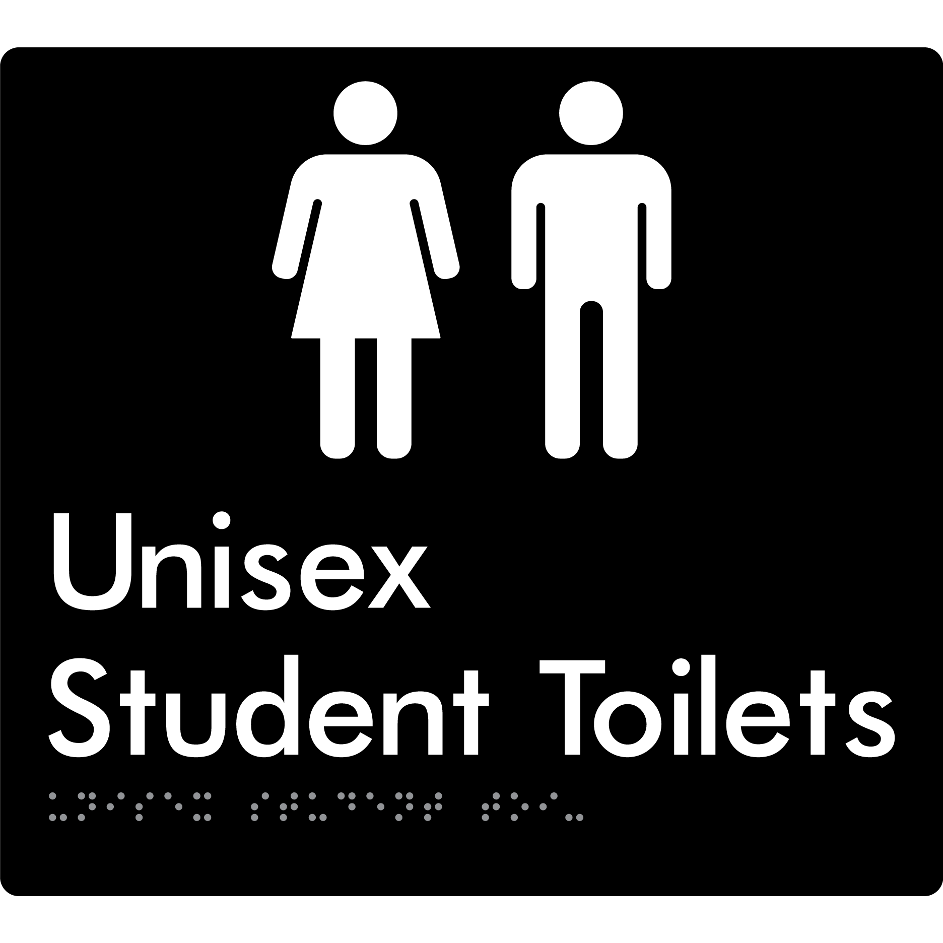 Unisex Student Toilets (Copy for EDM) - Braille Tactile Signs Aust.