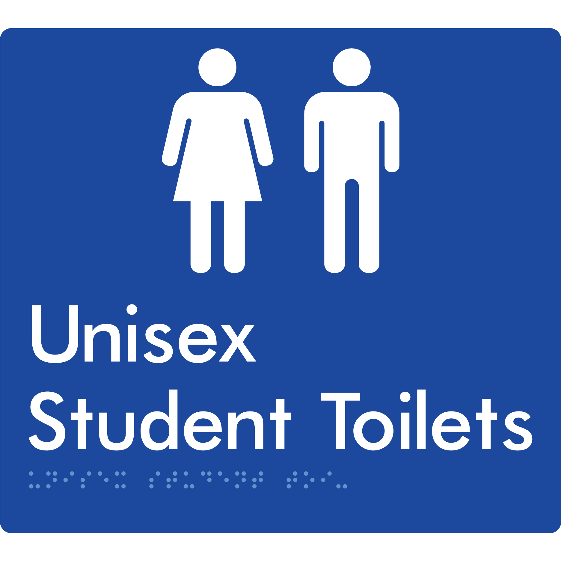 Unisex Student Toilets (Copy for EDM) - Braille Tactile Signs Aust.