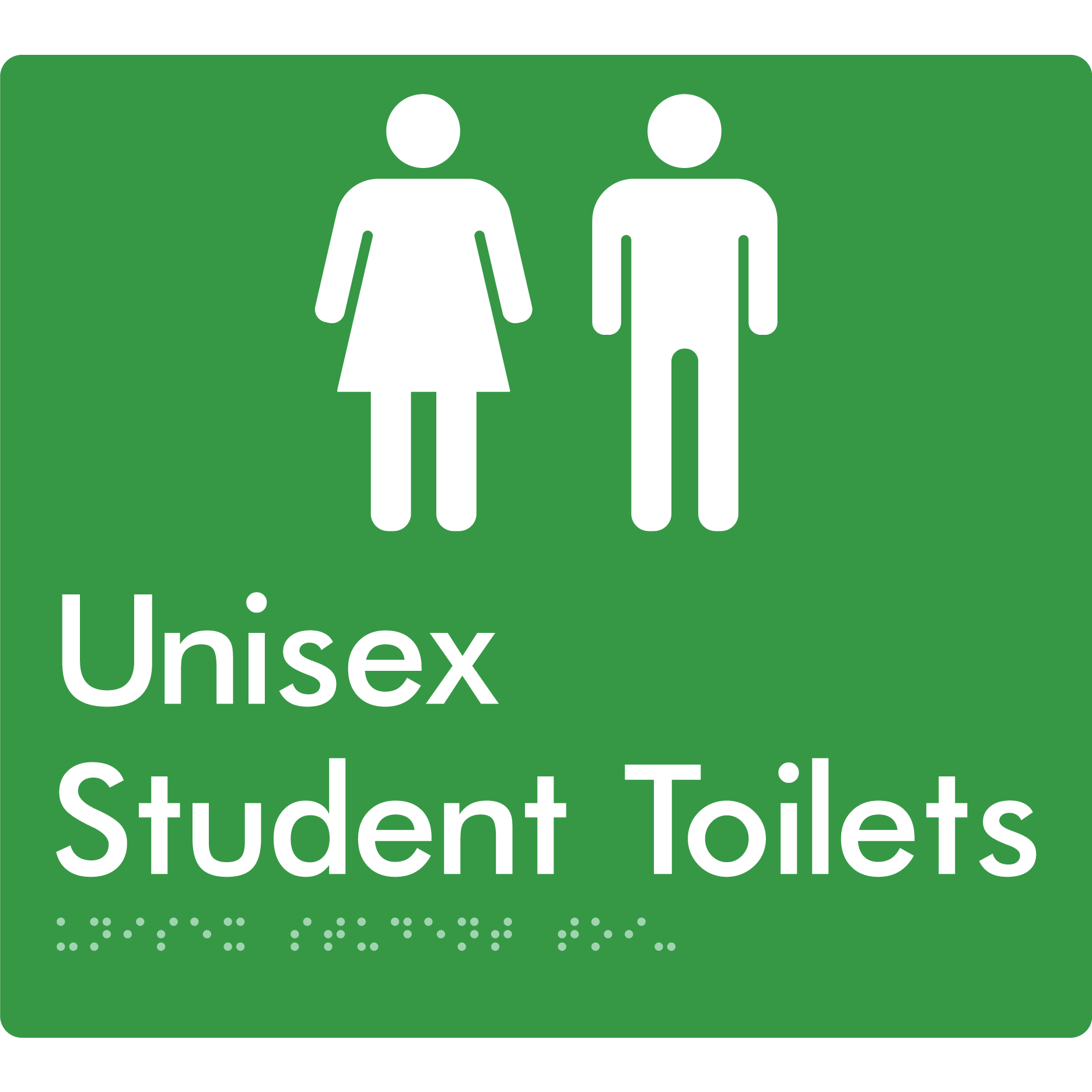 Unisex Student Toilets (Copy for EDM) - Braille Tactile Signs Aust.