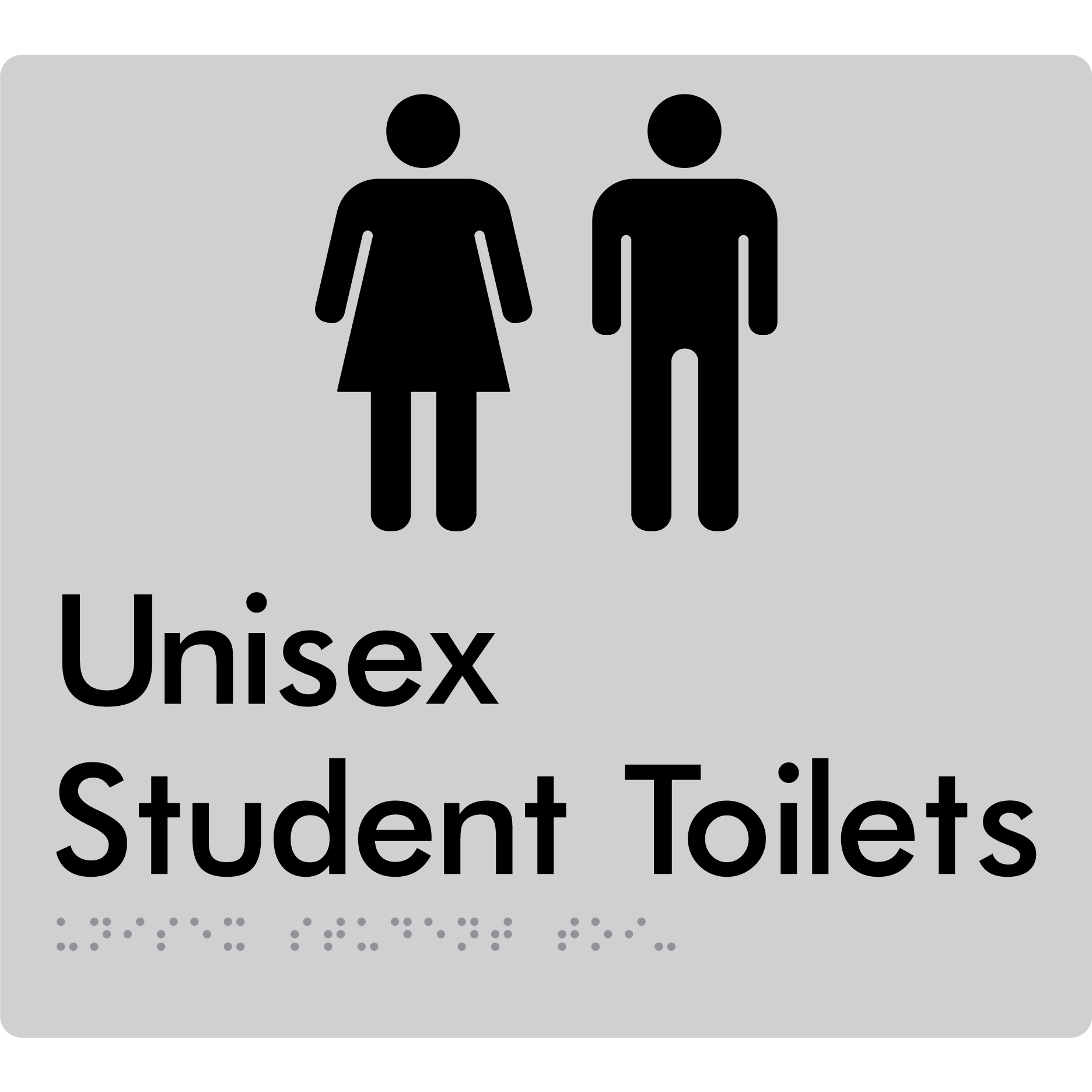 Unisex Student Toilets (Copy for EDM) - Braille Tactile Signs Aust.