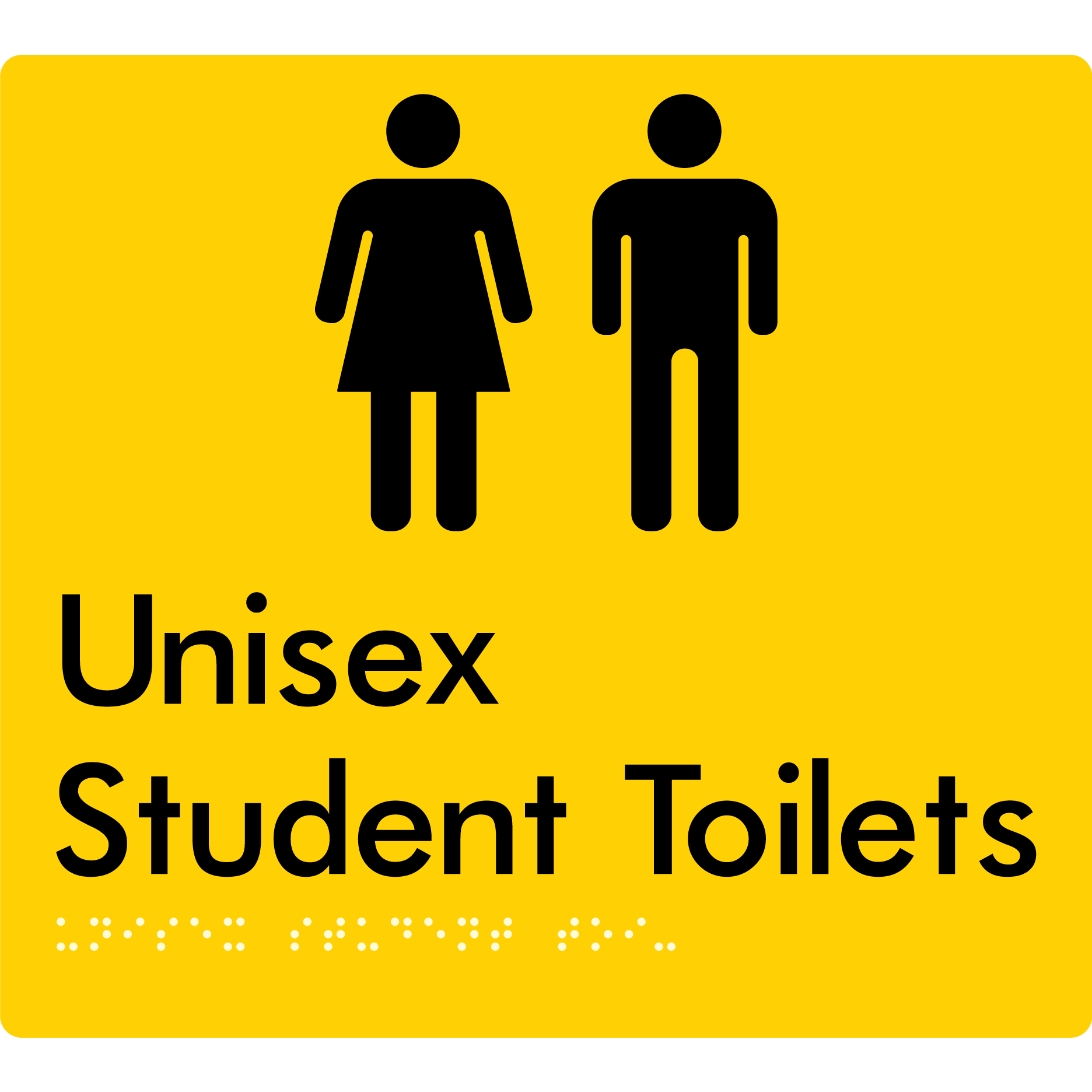 Unisex Student Toilets (Copy for EDM) - Braille Tactile Signs Aust.