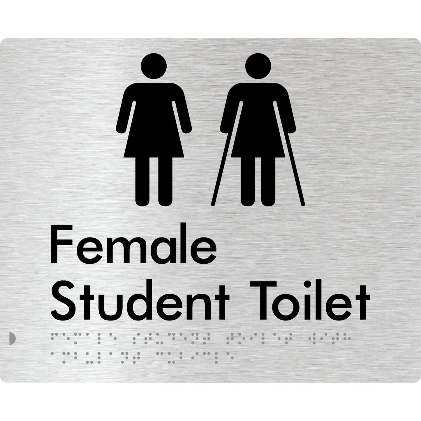 Female Student Toilet with Ambulant Cubicle - Braille Tactile Signs Aust.