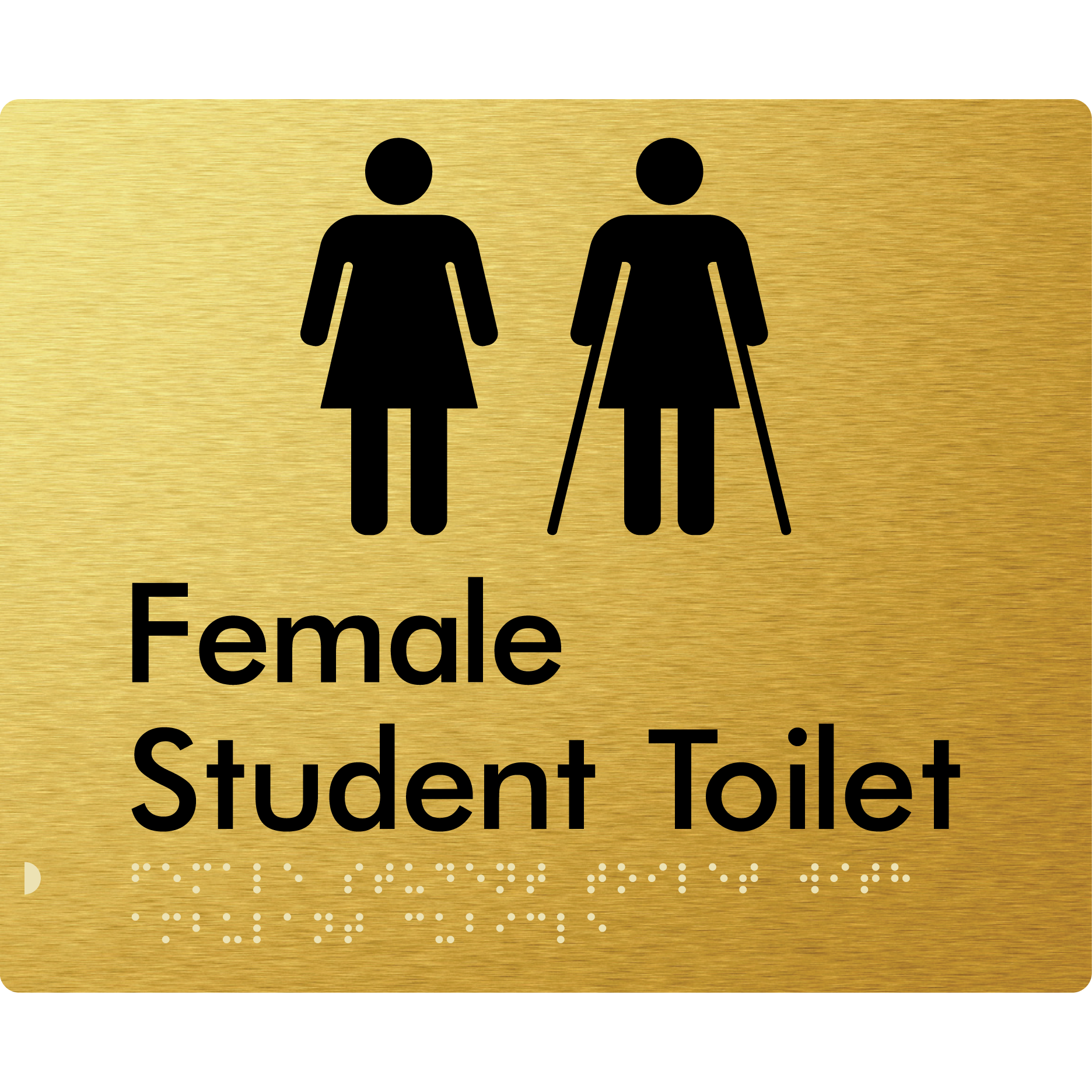 Female Student Toilet with Ambulant Cubicle - Braille Tactile Signs Aust.