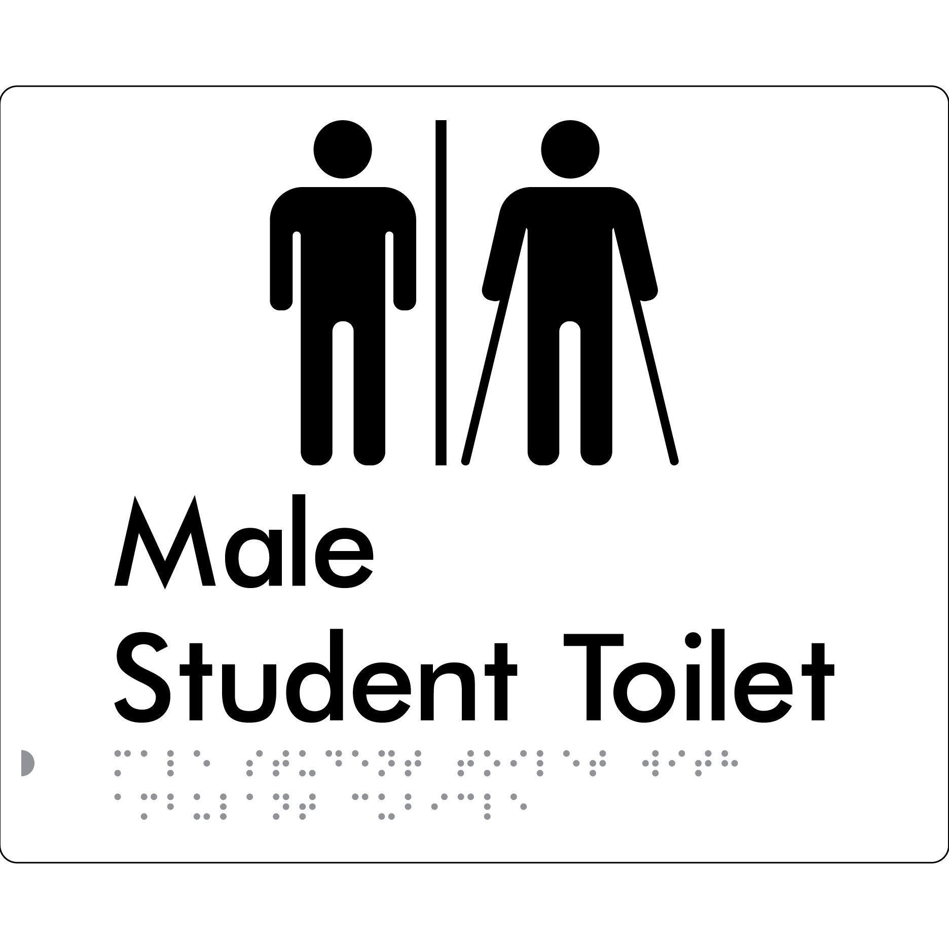 Male Student Toilet with Ambulant Cubicle & Airlock
