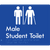 Male Student Toilet with Ambulant Cubicle & Airlock