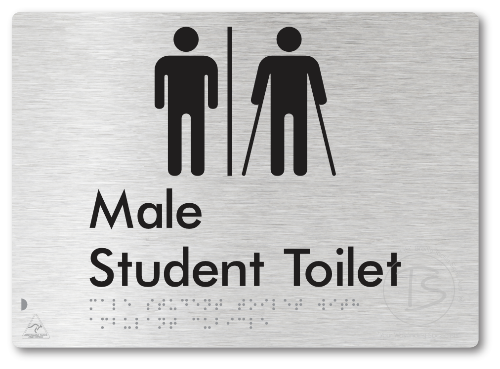 Male Student Toilet with Ambulant Cubicle & Airlock