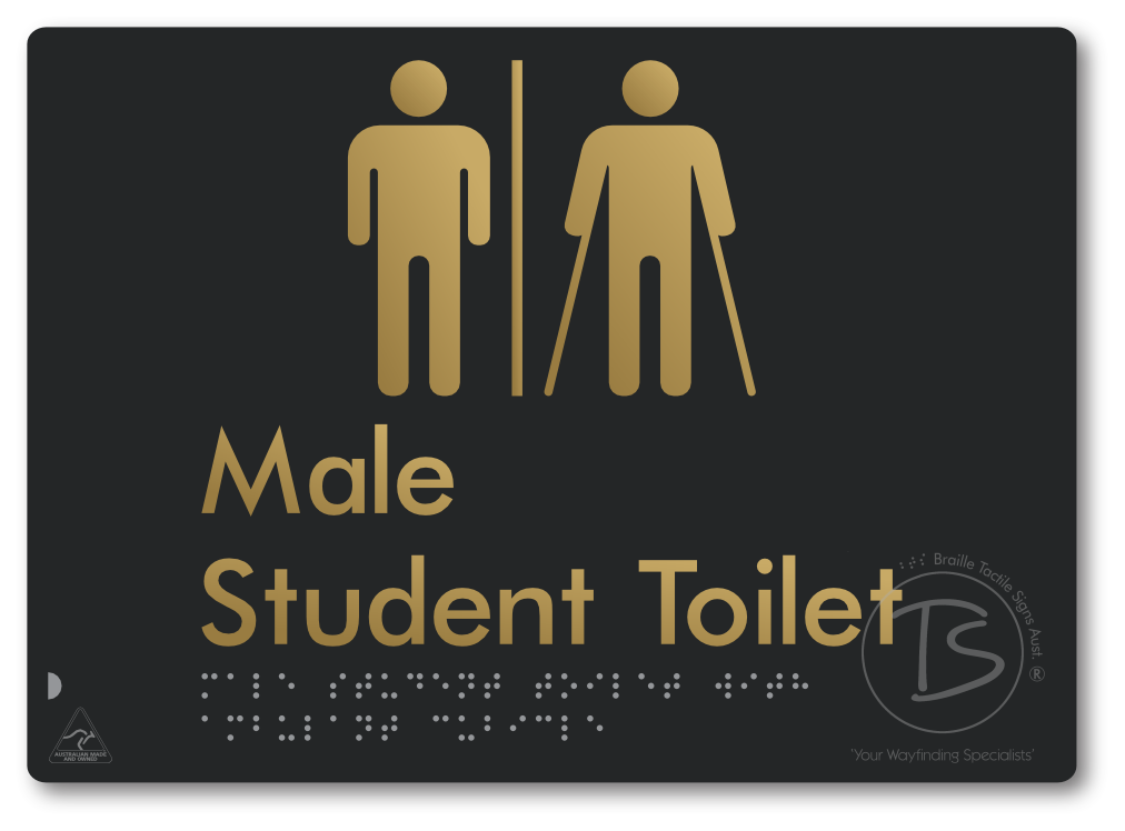 Male Student Toilet with Ambulant Cubicle & Airlock