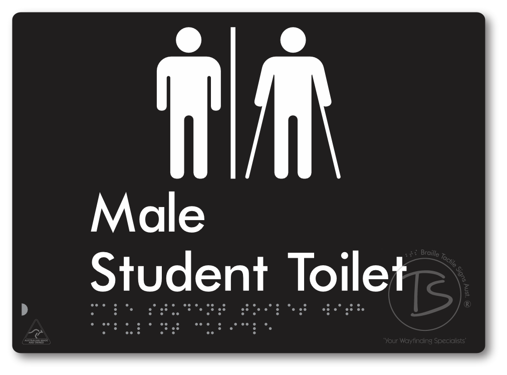 Male Student Toilet with Ambulant Cubicle & Airlock