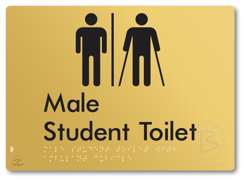 Male Student Toilet with Ambulant Cubicle & Airlock