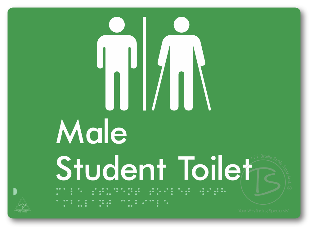 Male Student Toilet with Ambulant Cubicle & Airlock