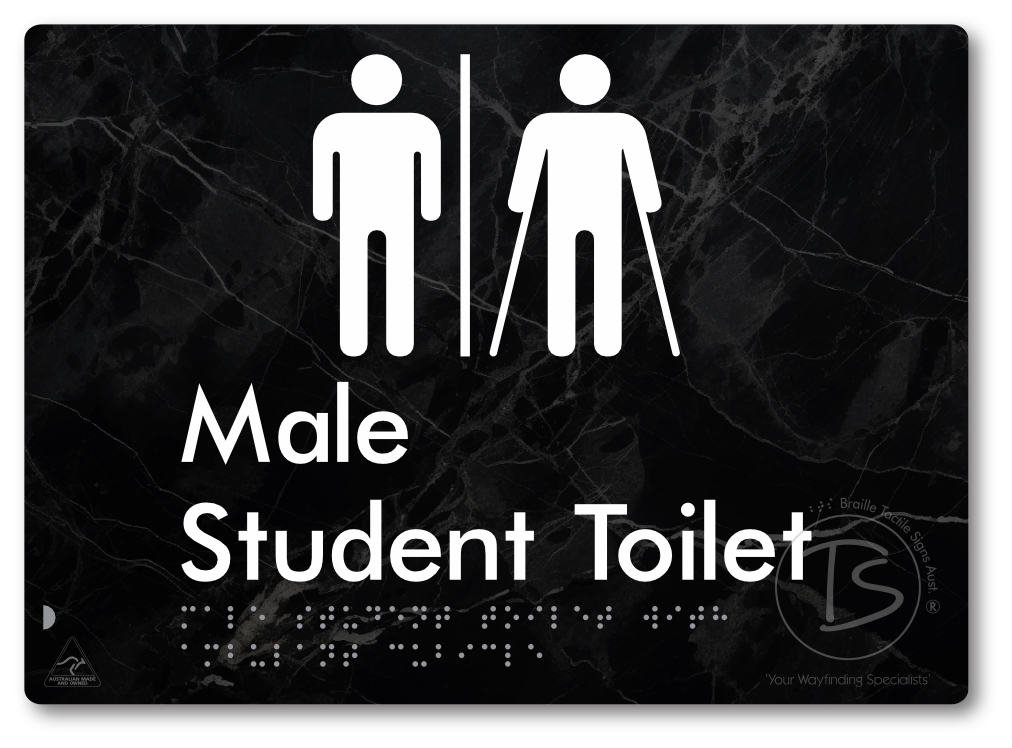 Male Student Toilet with Ambulant Cubicle & Airlock