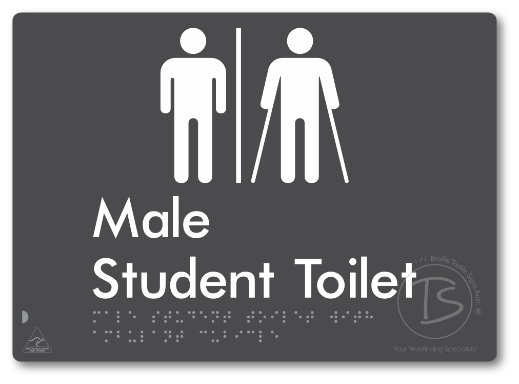 Male Student Toilet with Ambulant Cubicle & Airlock