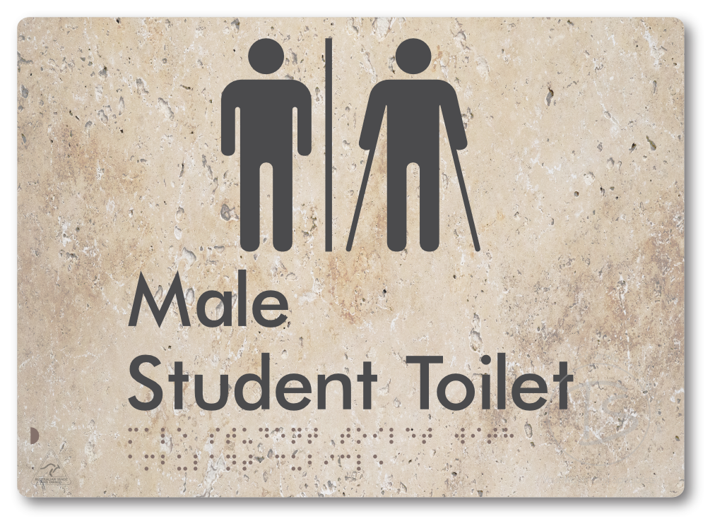 Male Student Toilet with Ambulant Cubicle & Airlock