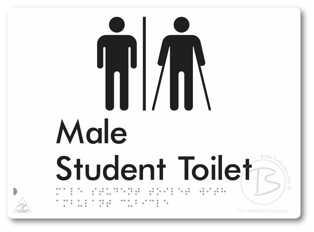 Male Student Toilet with Ambulant Cubicle & Airlock